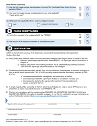 Firm Registration Reinstatement Form - Oregon, Page 8