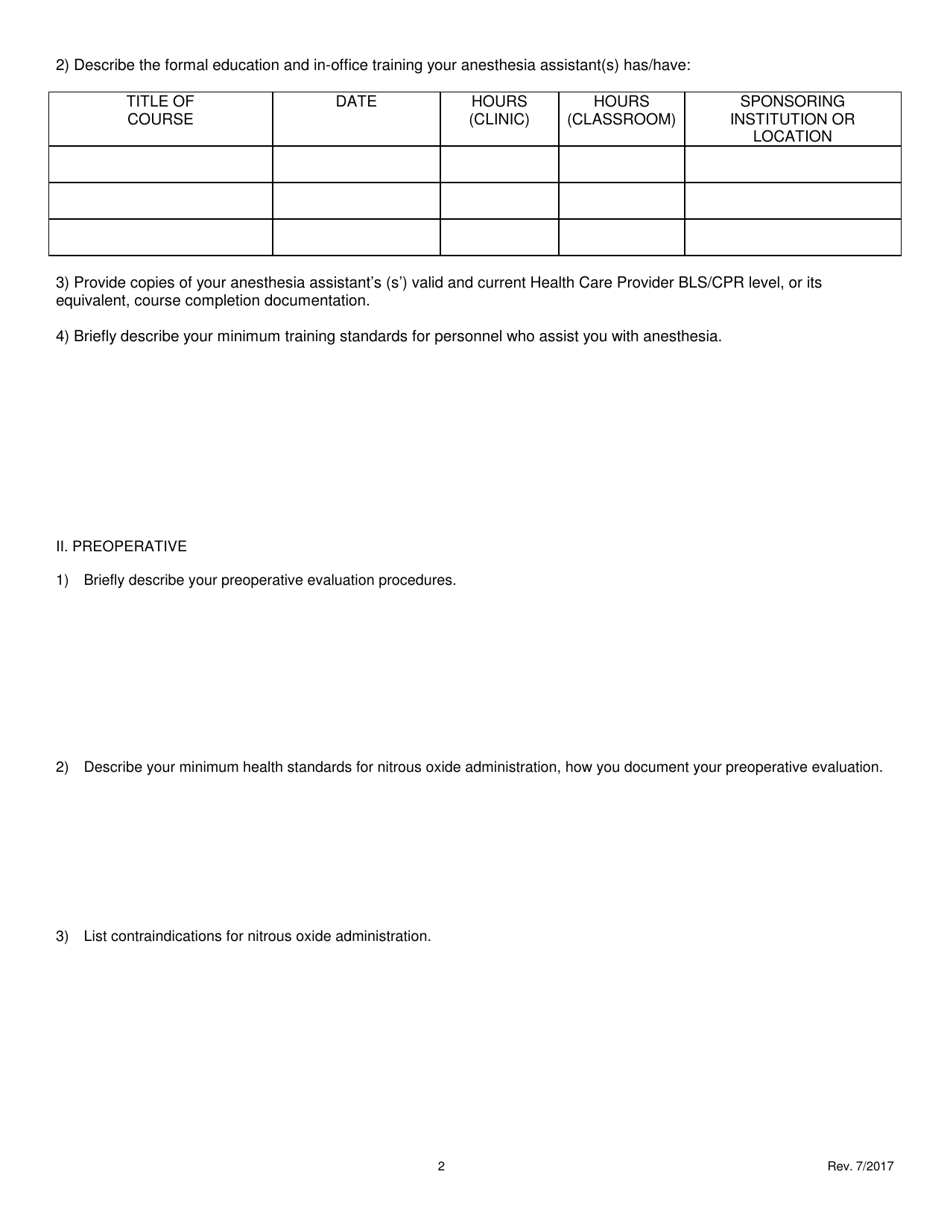 Nitrous Oxide Permit Application Form Fee $40.00 - Oregon, Page 4