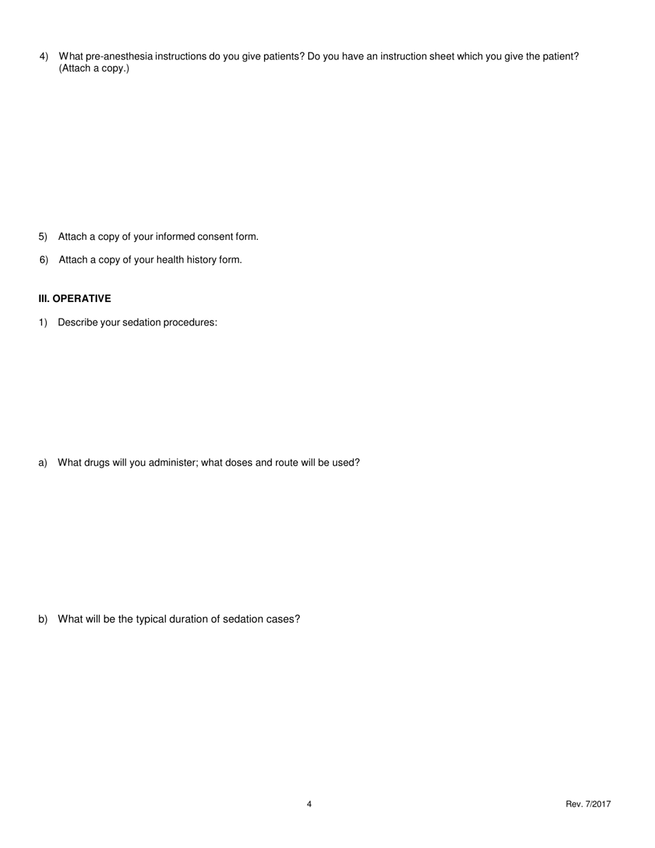 Minimal Sedation Permit Application Form Fee $75:00 - Oregon, Page 5