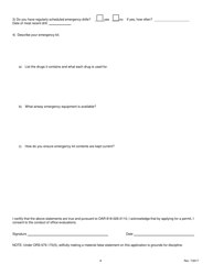 Minimal Sedation Permit Application Form Fee $75:00 - Oregon, Page 9
