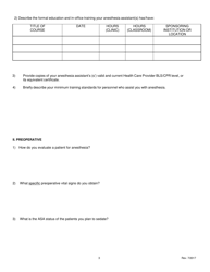 General Anesthesia Permit Applciation Form Fee $140:00 - Oregon, Page 4