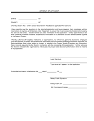 Application for Licensure - Oregon, Page 4