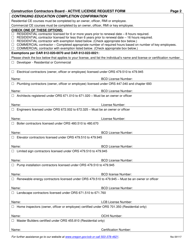 Active License Status Request Form - Oregon, Page 2