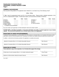 Personnel Change Request Form for Corporations and Limited Liability Companies - Oregon, Page 2