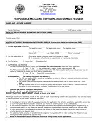 Document preview: Responsible Managing Individual (Rmi) Change Request Form - Oregon