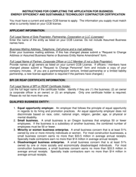 Application for Business: Energy Efficiency and Sustainable Technology Contractor Certification - Oregon, Page 3