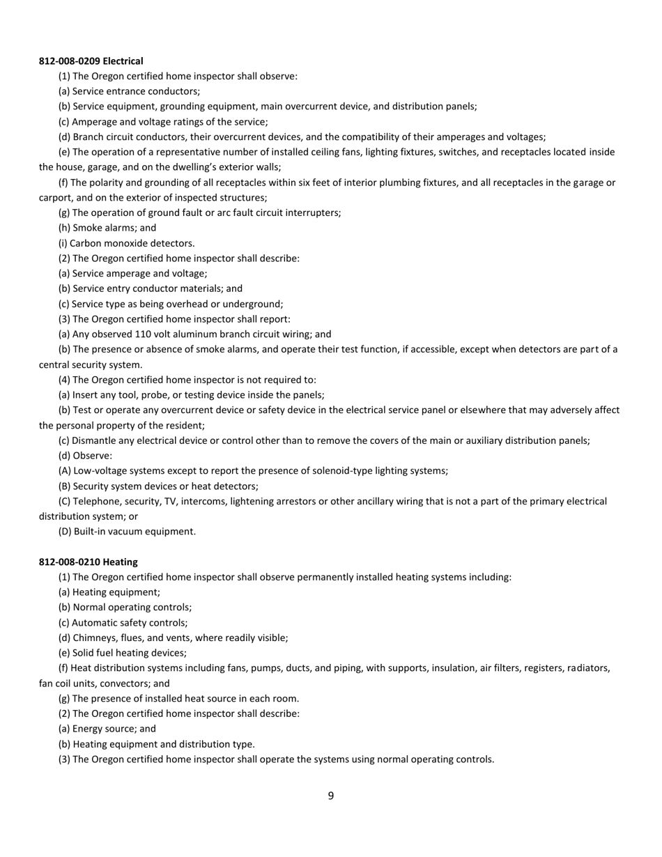 Home Inspector Application Packet - Oregon, Page 10