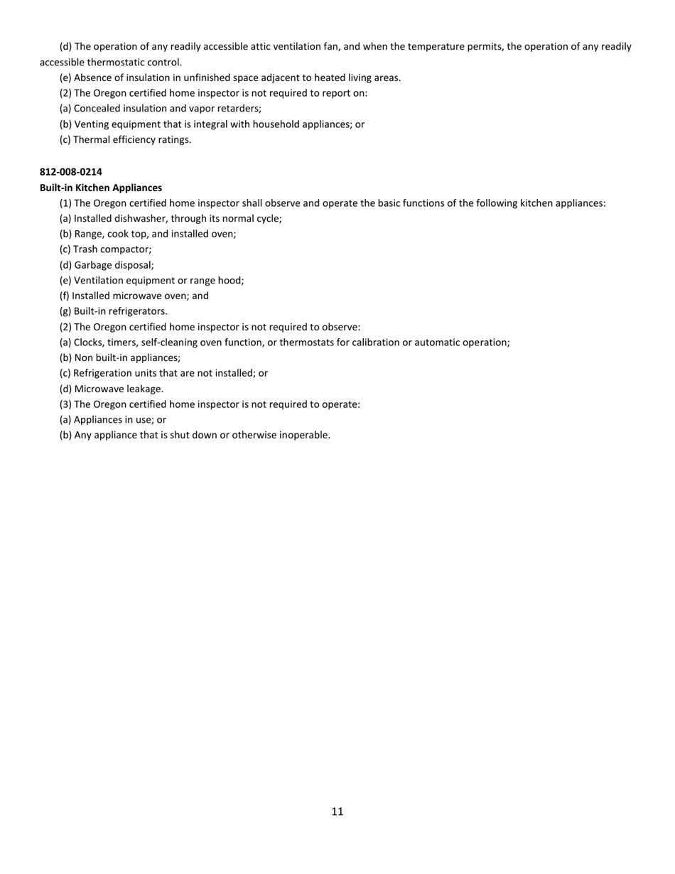 Home Inspector Application Packet - Oregon, Page 12