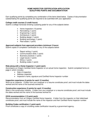 Home Inspector Application Packet - Oregon, Page 4