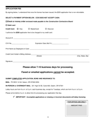 Construction Flagging Contractor License Application - Oregon, Page 10