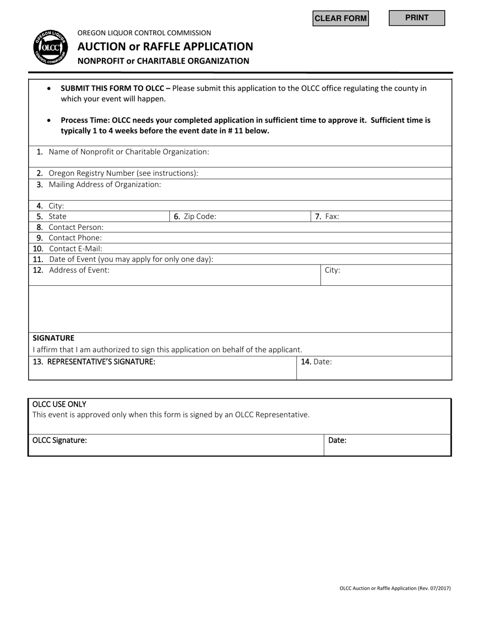 Auction or Raffle Nonprofit or Charitable Organization - Oregon, Page 2