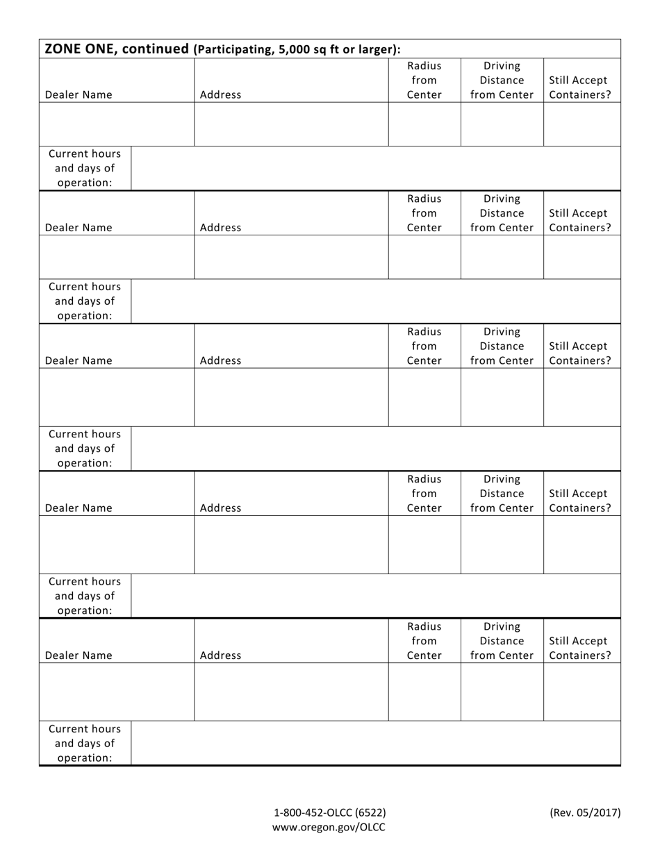 Beverage Container Redemption Center Application - Oregon, Page 4