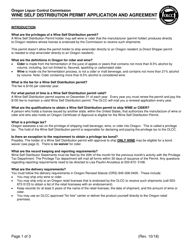 Wine Self Distribution Permit Application and Agreement - Oregon