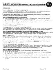 Document preview: Wine Self Distribution Permit Application and Agreement - Oregon