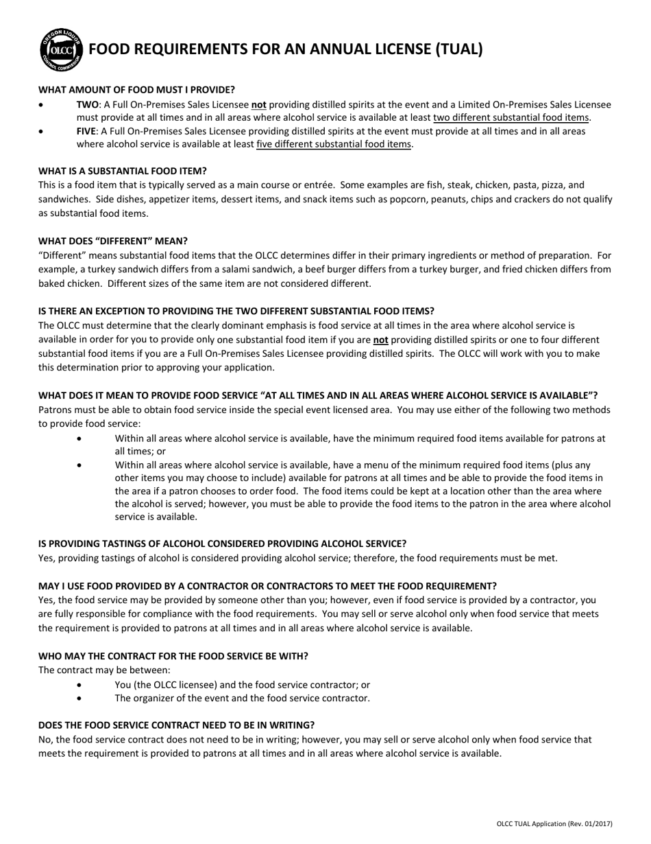 Application for Temporary Use of an Annual License (Tual) - Oregon, Page 3