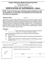 Veterinary Intern License Packet - Oregon, Page 3
