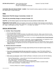 Form 250-041 Oregon Lost or Replacement Boat Title Application - Oregon, Page 2