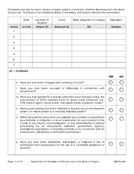 Application for Admission by Ube Score Transfer - Oregon, Page 16
