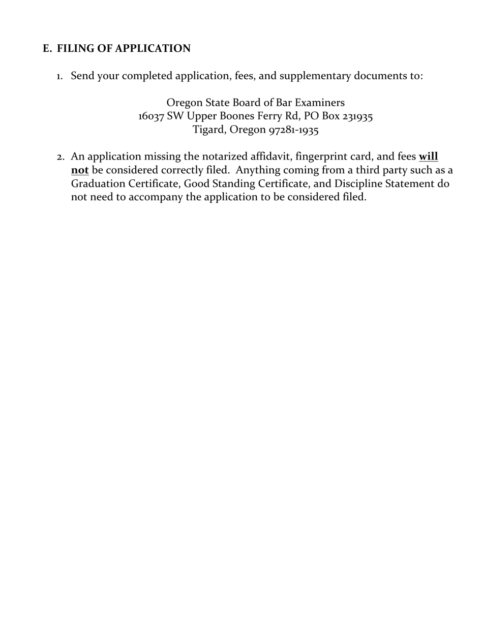 Application for Admission by Ube Score Transfer - Oregon, Page 3