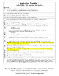 Application for Admission by Ube Score Transfer - Oregon, Page 4