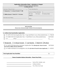 Application for Admission by Ube Score Transfer - Oregon, Page 5
