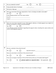 Application for Admission by Ube Score Transfer - Oregon, Page 9