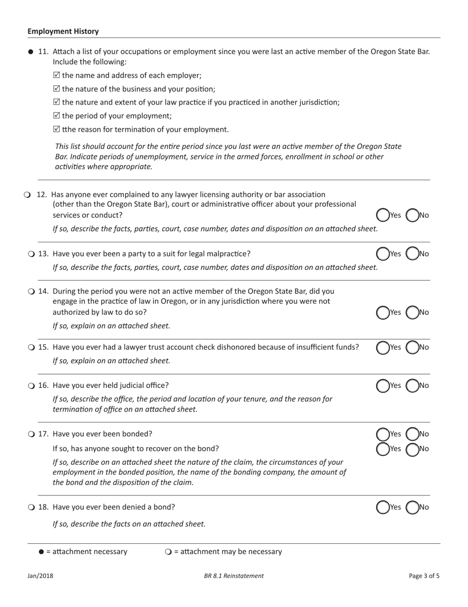 Br 8.1 Reinstatement Form - Oregon, Page 3