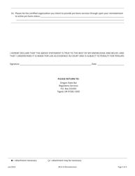 Br 8.14 Reinstatement Form - Inactive or Retired to Active Pro Bono - Oregon, Page 3