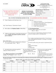 Form UC-1 Report to Determine Liability and if Liable Application for Employer Account Number - Delaware