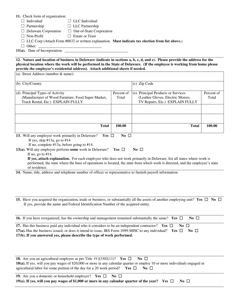 Form UC-1 - Fill Out, Sign Online and Download Printable PDF, Delaware ...