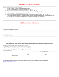 Form UC-1 Report to Determine Liability and if Liable Application for Employer Account Number - Delaware, Page 3