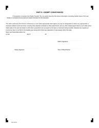 Form 5402 Realty Transfer Tax Return and Affidavit of Gain and Value - Delaware, Page 2