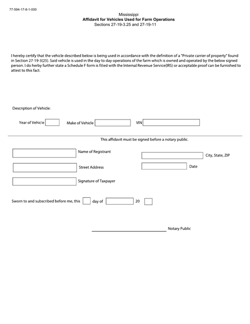 Form 77-594-17-8-1-000  Printable Pdf