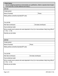Form APD0448 Adult Foster Home (Afh) Initial License Application - Oregon, Page 5