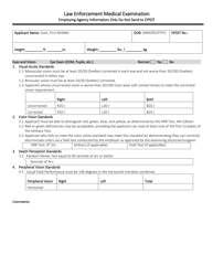 Law Enforcement Applicant Medical History Form - Oregon, Page 3