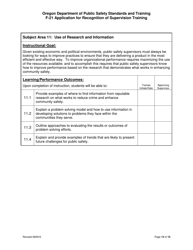 Form F-21 Application for Recognition of Supervision Training - Oregon, Page 13