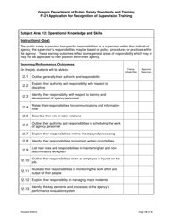Form F-21 Application for Recognition of Supervision Training - Oregon, Page 14