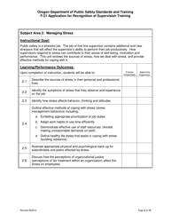 Form F-21 Application for Recognition of Supervision Training - Oregon, Page 4