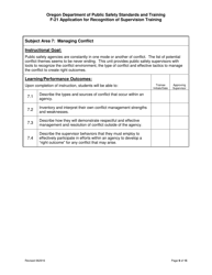 Form F-21 Application for Recognition of Supervision Training - Oregon, Page 9