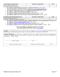 Wildland Fire Operations Positions Form - Oregon, Page 3