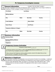 Form PI-9 Temporary Investigator License - Oregon, Page 2