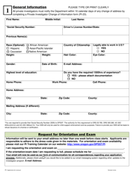 Form PI-1 Application for Licensure - Oregon, Page 2