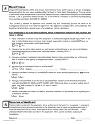 Form PI-1 Application for Licensure - Oregon, Page 4
