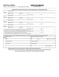 Form 150-102-020 (OR-20) Oregon Corporation Excise Tax Return - Oregon, Page 3