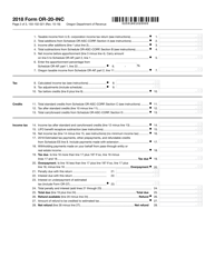Form 150-102-021 (OR-20-INC) Oregon Corporation Income Tax Return - Oregon, Page 2