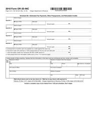 Form 150-102-021 (OR-20-INC) Oregon Corporation Income Tax Return - Oregon, Page 3