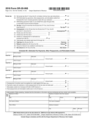 Form 150-102-129 (OR-20-INS) Oregon Insurance Excise Tax Return - Oregon, Page 3
