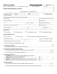 Form 150-101-065 (OR-65) Oregon Partnership Return of Income - Oregon