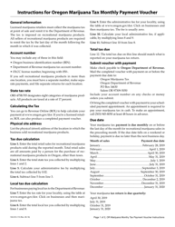 Form 150-610-172 Oregon Marijuana Tax Monthly Payment Voucher - Oregon, Page 2