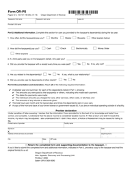 Form 150-101-190 (OR-PS) Care Provider Statement - Oregon, Page 2